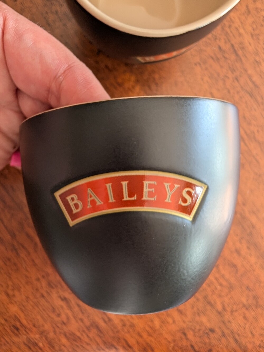 Baileys Irish Cream Ceramic Liqueur Cups Set of 2 Black Barware - Picture 8 of 10